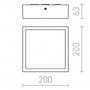 Technická - RED R13708 STRUCTURAL LED 20x20 přisazená česaný hliník 230V LED 12W 3000K - RED - DESIGN RENDL - foto 4