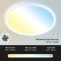 Kruhová - BRILO 7079-016 AKCE - Slim CCT svítidlo LED panel, pr. 29,3 cm, 18 W, bílé - BRILO - foto 4