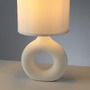 Stolní lampy dekorační - LD 14193-39 CARARA stolní lampa béžová vypínač látkové stínidlo na noční stolek - JUST LIGHT - foto 4