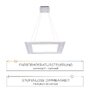 Hranatá - PN 2535-95 PURE-COSMO LED závěsné svítidlo v barvě kartáčovaného hliníku a nastavitelnou barvou světla s dálkovým ovladačem 2700-5000K - PAUL NEUHAUS - foto 4