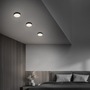 Kruhová - BRI 7072-415 LED stropní svítidlo hvězdné nebe, pr. 15,7 cm, 11 W, černá - BRILONER - foto 4