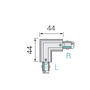 Lišty a příslušenství - IMPR 720016 Deko-Light 1-fázový kolejnicový systém, D One 90°-spojka, levé, 220-240V bílá RAL 9016 73 mm - foto 4