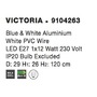 Polokoule - NV 9104263 Závěsné svítidlo VICTORIA modrý a bílý hliník bílý PVC kabel E27 1x12W IP20 bez žárovky - NOVA LUCE - foto 4