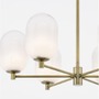 Dekorativní - NV 9009246 Závěsné svítidlo BALOR opálové sklo a mosazný kov 6xG9 - NOVA LUCE - foto 4
