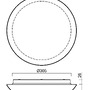 Plafoniéry - OS AUR71174 AURA 10 IP stropní/nástěnné skleněné svítidlo bílá IP65 3000/4000 K 19W LED HF - OSMONT - foto 4