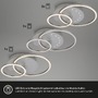 Kruhová - BRILO 3773019 LED stropní svítidlo, 40 cm, paměť, 26W, 2550lm, hliník - BRILONER - foto 4