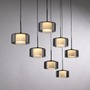 Dekorativní - PN 2115-18 Závěsné svítidlo LED RIKA 7 ramenné černá nastavitelná výška Comfort Lift SimplyDim 3000K - PAUL NEUHAUS - foto 4