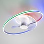 Ventilátory - FAN LED-AUSTER-COLOR Stropní ventilátorové LED svítidlo VENTILATORE, 65 W, RGB + CCT, 7650 lm, bílá, pr. 77 x 24 cm - FANEUROPE - foto 4