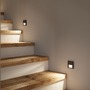 Zapuštěná - P 80001 LED vestavné svítidlo do zdi Tsaro hranaté 80x36mm 1W 230V 2700K černá mat - PAULMANN - foto 4