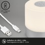 Na stůl - BRILO 7461014 LED nabíjecí stolní lampa, 7 cm, USB-C, 2W, 150lm, matný chrom - BRILO - foto 4