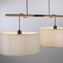 Podélná - LD 14182-16 GREEN SOFI LED závěsné svítidlo černé s imitací dřeva 2 ramenné nadčasový design - LEUCHTEN DIREKT / JUST LIGHT - foto 4