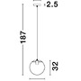 Koule - NV 9416930 Závěsné svítidlo MIRALE zlatý kov čiré sklo a černý PVC kabel E27 1x12W 230V IP20 bez žárovky - NOVA LUCE - foto 4