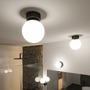 Kruhová - P 71072 Selection Bathroom LED stropní svítidlo Gove IP44 3000K 230V 9W černá mat/satén - PAULMANN - foto 4
