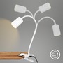 Stolní lampy s klipem - BRI 2176016 Fleks lampička na stůl, nastavitelná, s klipsem, bílé - BRILONER - foto 4