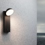 Nástěnná - P 94739 LED venkovní nástěnné svítidlo Puka IP44 kruhové 110x125mm 3000K 8,5W 230V antracit hliník - PAULMANN - foto 4