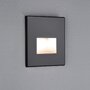 Zapuštěná - P 93094 LED vestavné svítidlo do zdi Edge Quadro hranaté 8x8cm 1,2W 230V 2700K černá mat - PAULMANN - foto 4