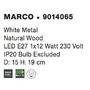 Stolní lampy dekorační - NV 9014065 Stolní lampa MARCO bílý kov přírodní dřevo E27 1x12W 230V IP20 bez žárovky - NOVA LUCE - foto 4