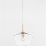 Kónická - NV 9426733 Závěsné svítidlo PRISMA čiré sklo zlatý kov E27 1x12W 230V IP20 bez žárovky - NOVA LUCE - foto 4