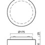 Kruhová - OS EDN47154 EDNA 1 stropní/nástěnné skleněné svítidlo bílá IP43 4000 K 1W LED (původní kód OS 47154) - OSMONT - foto 4