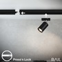 Lištové Briloner 230V - BRILO 8001025 Prodlužovací sada lištový systém 230V - 1x lišta 0,75 cm, 2 spoty GU10, černá - BRILO - foto 4