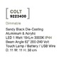Na baterie - NV 9223400 Venkovní stolní lampa COLT černý litý hliník a akryl LED 2W 3000K IP54 62st. 5V DC vypínač na těle USB kabel stmívatelné - NOVA LUCE - foto 4