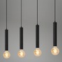 Vícečetná - BRI 4031-045 Retro závěsné svítidlo, 85 cm, bez 4x E27, max. 60 W, černá-mat - BRILONER - foto 4