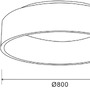 Kruhová - IMPR 348184 Deko-Light stropní přisazené svítidlo Sculptoris 800 mm, 60,0 W, 3000/4000 K, bílá 220-240V AC/50-60Hz 60,00 W 3000/4000 K 4100 lm bílá RAL 9016 - foto 4