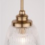Dekorativní - NV 9738212 Závěsné svítidlo MOND saténový zlatý kov čiré sklo E14 1x5W 230V IP20 bez žárovky - NOVA LUCE - foto 4