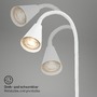 Bodová - BRI 2175016 BRILONER Justra lampa na čtení, nastavitelná, 2x USB porty, bílá 2175016 - foto 4