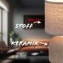 Stolní lampy dekorační - BRILO 7538011 Ino stolní lampička, látkové stínidlo, keramický podstavec, 15x28 cm (DxH), hnědá - BRILO - foto 4