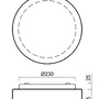 Nouzová - OS EDN59138 EDNA 2 stropní/nástěnné skleněné svítidlo bílá IP43 3000 K 15W LED nouzové kombinované 3 h (původní kód OS 59138) - OSMONT - foto 4