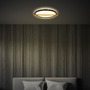 Kruhová - BRI 3844015 Remsa LED stropní svítidlo, dekor dřeva, přímé a nepřímé osvětlení, oválné 31,5x29 cm, černá/dřevo - BRILONER - foto 4