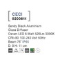Přisazená - NV 9200611 Venkovní stropní svítidlo CECI černý hliník skleněný difuzor Osram LED 6W 3000K 100-240V 76st. IP65 - NOVA LUCE - foto 4