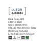 Nástěnná - NV 8403624 Venkovní nástěnné svítidlo LUTON tmavě šedý ABS LED 1.2W 3000K IP65 100-220V vč. driveru - NOVA LUCE - foto 4