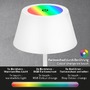 Na stůl - BRILO 7466016 LED RGB nabíjecí stolní lampa 38 cm 2,6W 200lm bílé - BRILO - foto 4