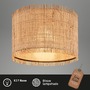 Kruhová - BRI 3854014 Stropní svítidlo Borra 40x29 cm – stínidlo ze slámy, E27, max. 10W, on/off, béžová / černá - BRILONER - foto 4