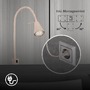 Bodová - BRI 2080011 BRILONER Tuso Bett lampa na čtení - 4,7W, 400lm, LED, vypínač, nastavitelná, béžová 2080011 - foto 4