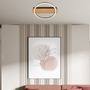 Kruhová - BRILO 3908014 Kada LED stropní svítidlo, dekor dřeva, teple bílé světlo, oválné 34x30 cm, černá/dřevo - BRILO - foto 4