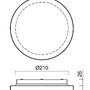 Kruhová - OS ELS70386 ELSA 1 IP stropní/nástěnné skleněné svítidlo bílá IP65 3000 K 9W LED HF (původní kód OS 70386) - OSMONT - foto 4