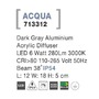 Nástěnná - NV 713312 Venkovní nástěnné svítidlo ACQUA tmavě šedý hliník akrylový difuzor LED 5W 3000K 110-265V 38st. IP54 - NOVA LUCE - foto 4