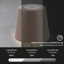 Stolní lampy dekorační - BRILO 7508012 Kiki stolní lampička bezdrátová, dotykový vypínač, nastavitelná výška, stmívatelné, nabíjecí, písková hnědá - BRILO - foto 4