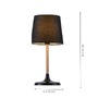 Stolní lampy dekorační - LD 14423-18 NIMA Stolní lampa, látkové stínidlo, černá, dřevo, jednoduché, nadčasové - LEUCHTEN DIREKT / JUST LIGHT - foto 4