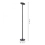 Stojací lampy - LD 11729-18 HANS LED stojací svítidlo, jednoduché, černá 3000K - LEUCHTEN DIREKT / JUST LIGHT - foto 4
