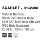 Polokoule - NV 9142498 Závěsné svítidlo SCARLET bambus černý PVC kabel E27 1x12W 230V IP20 bez žárovky - NOVA LUCE - foto 4