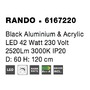 Kruhová - NV 6167220 Závěsné svítidlo RANDO černý hliník a akryl LED 42W 230V 3000K IP20 - NOVA LUCE - foto 4