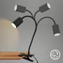 Stolní lampy s klipem - BRI 2176015 Fleks lampička na stůl, nastavitelná, s klipsem, černá - BRILONER - foto 4