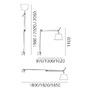 Stolní lampy pracovní - AR 0761W30A Tolomeo Mega stolní lampa LED 2700K černá se stmívačem na hlavě - tělo lampy - ARTEMIDE - foto 4