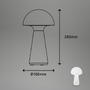 Na stůl - BRILO 7421016 LED nabíjecí stolní lampa 28 cm 2,6W 300lm bílé - BRILO - foto 4