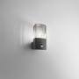 Nepřímé osvětlení - FAN I-DARK-AP1-S Nástěnné svítidlo Dark, hliník/antracit, 1 x E27, se senzorem, difuzor PC Fumé, IP54 - FANEUROPE - foto 4