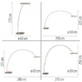Stojací lampy - PN 561-97 LED lampa do oblouku PURE Loop-Bow, bronzová, stojací svítidlo, stmívatelné, 2200-5000K - PAUL NEUHAUS - foto 4
